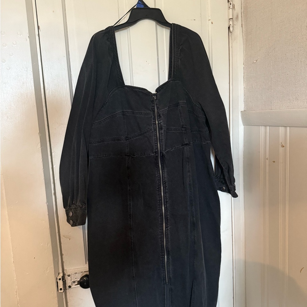 Future Collective Black Denim Dress
